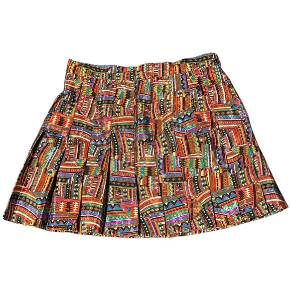Vintage Tail Multi-Color Geometric Print Pleated Tennis Skirt - Size 10 - EUC - Picture 7 of 10